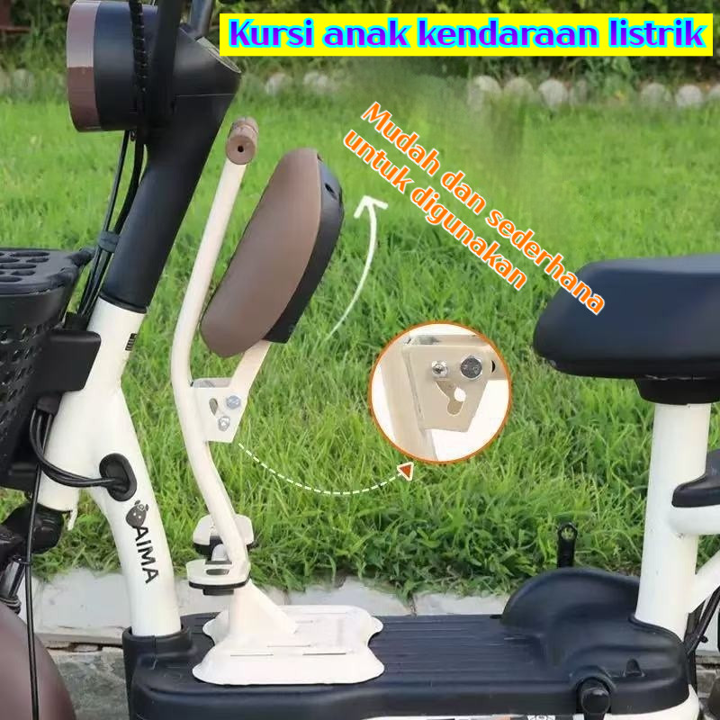 Kursi Anak Skuter Listrik Depan Lipat Universal Skuter Baterai Skuter Kursi Keselamatan Anak Bayi