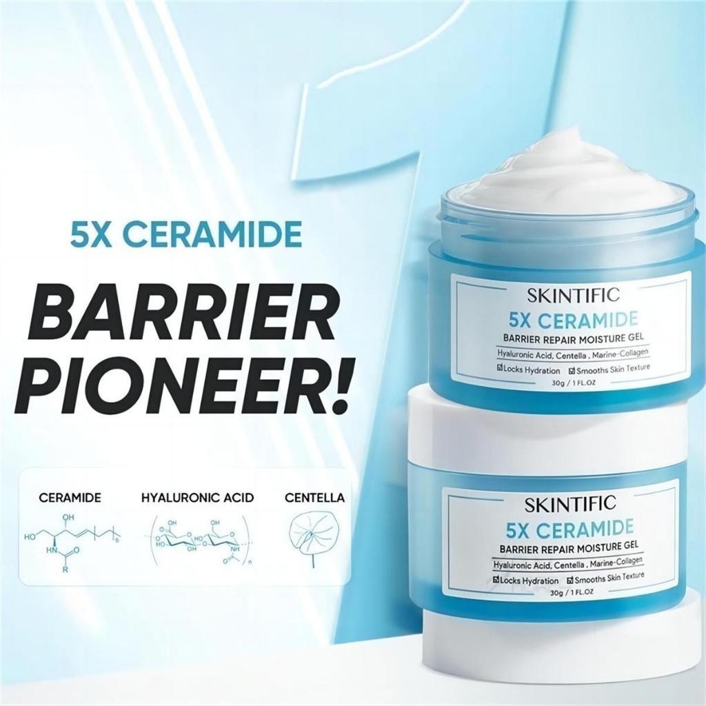 [COD ]SKINTIFIC 5X Ceramide Moisturizer Gel 30G | Melembapkan & Memperbaiki Skin Barrier | Untuk Sem
