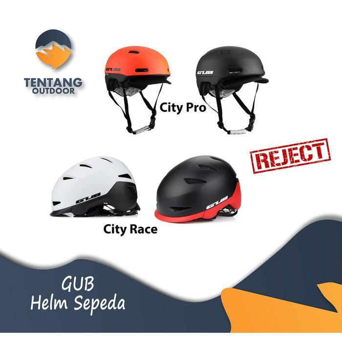 REJECT Helm Sepeda GUB City Race City Pro Helmet Sepeda Lipat MTB - City Pro Hitam, M terlaris