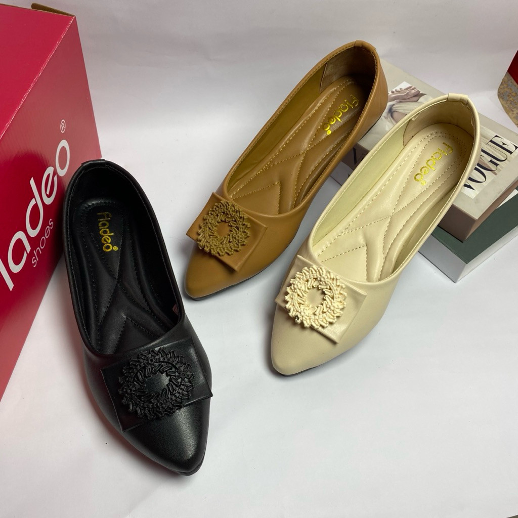 1S Sepatu Flat Shoes Wanita Viral Formal Kasual Fladeo fbl 27