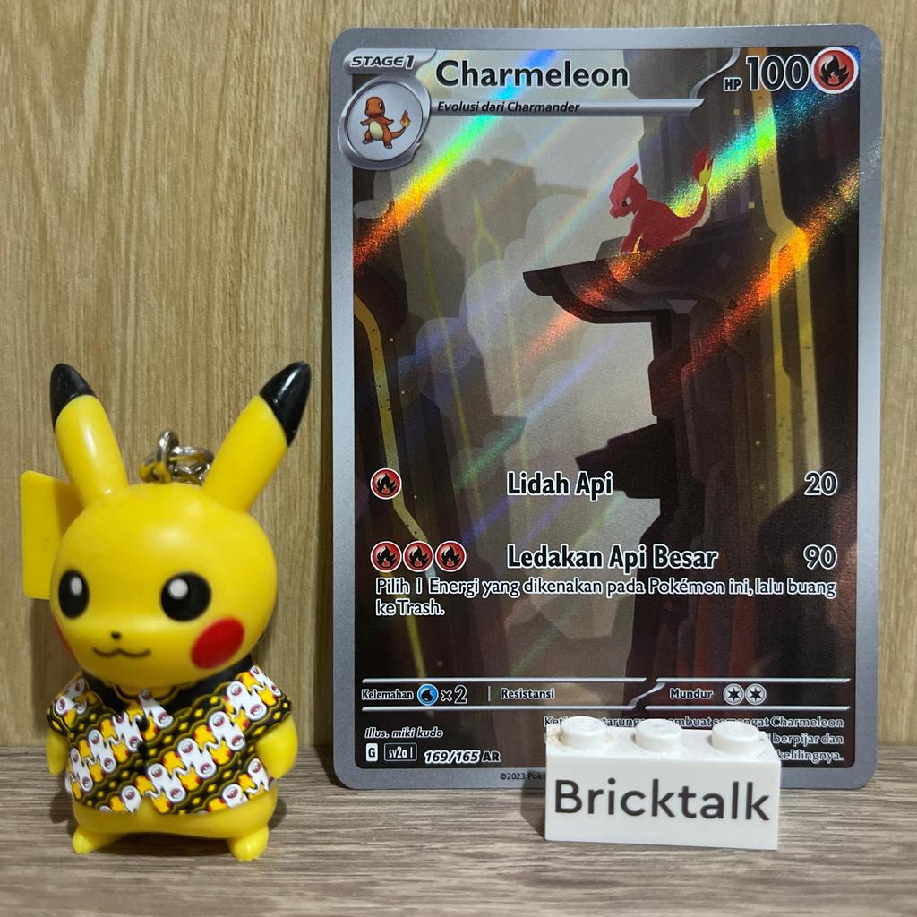 Kartu Pokemon TCG Charmeleon AR sv2a 169/165 Trading Card Game Indonesia