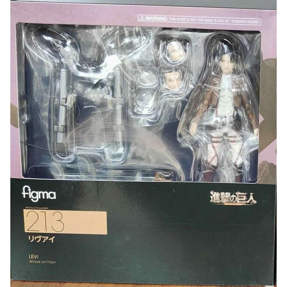 Figma 213 203 Attack on Titans Levi Ackerman Action Anime Figura Kawai Eren Jaege Mikasa Ackerman Th