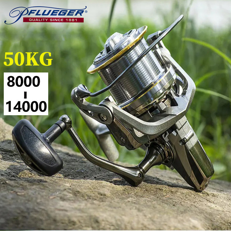 Big Spinning 50KG Fishing Reel 14000-8000 9000 10000 12000 Deep sea fishing pflueger SPINNING REEL