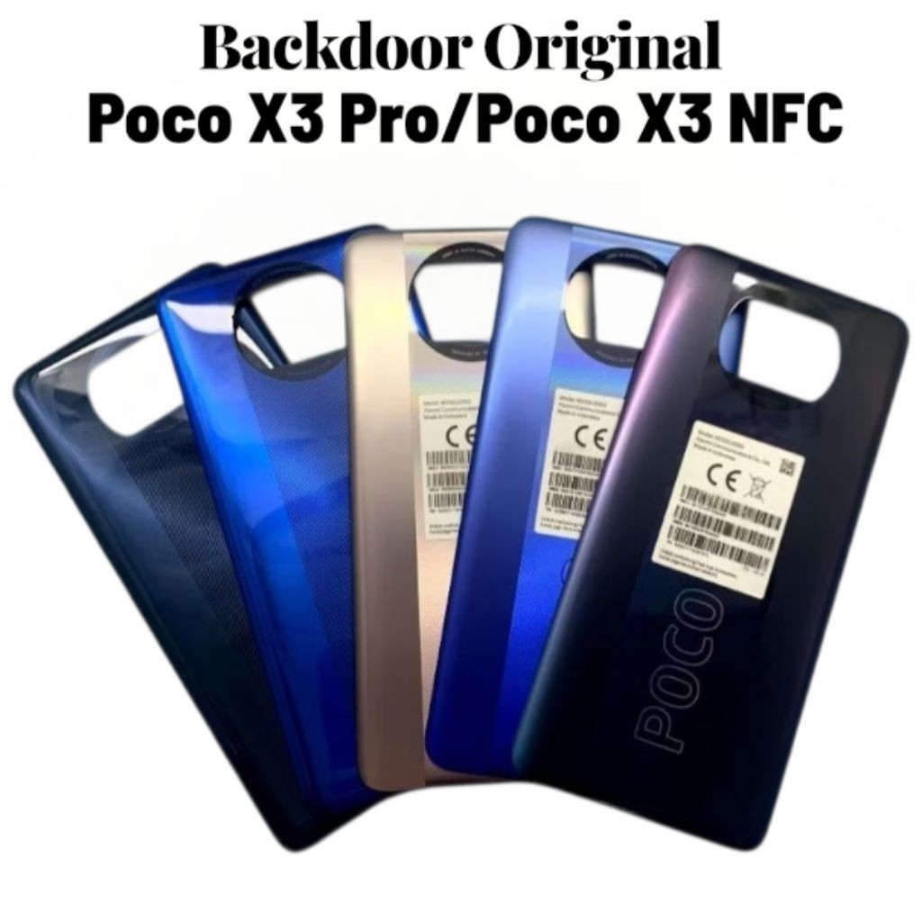 Backdoor Tutup Belakang Poco X3 Pro/Poco X3 Nfc Original