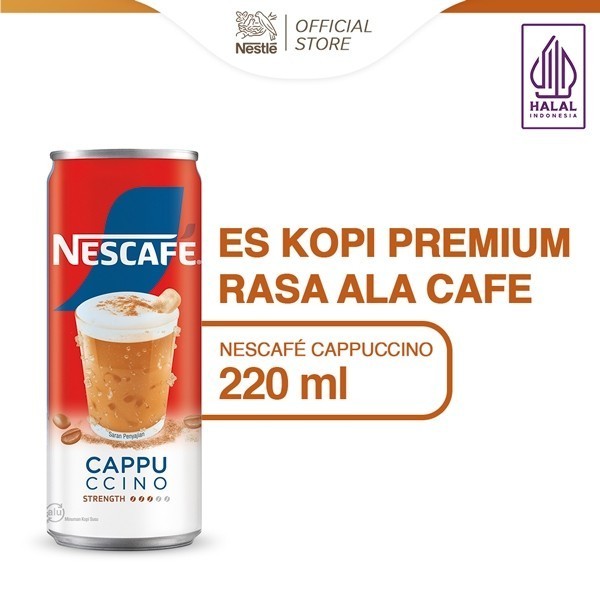 NESCAFE Kopi Minuman Kaleng Rasa Cappuccino Can 220ml