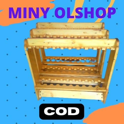 Rak joran pancing kayu / Rak joran pancing 2 sisi isi 20