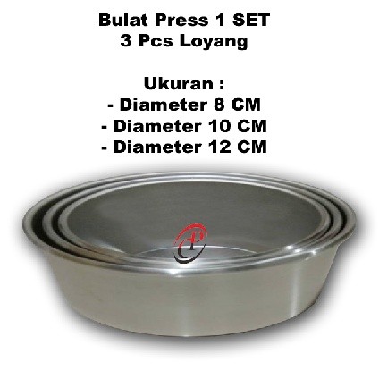 Loyang Bulat Press 05 / Tart Cake Pan / Loyang Tart / Loyang Bolu / Loyang Bundar / Mangkok Bulat / 