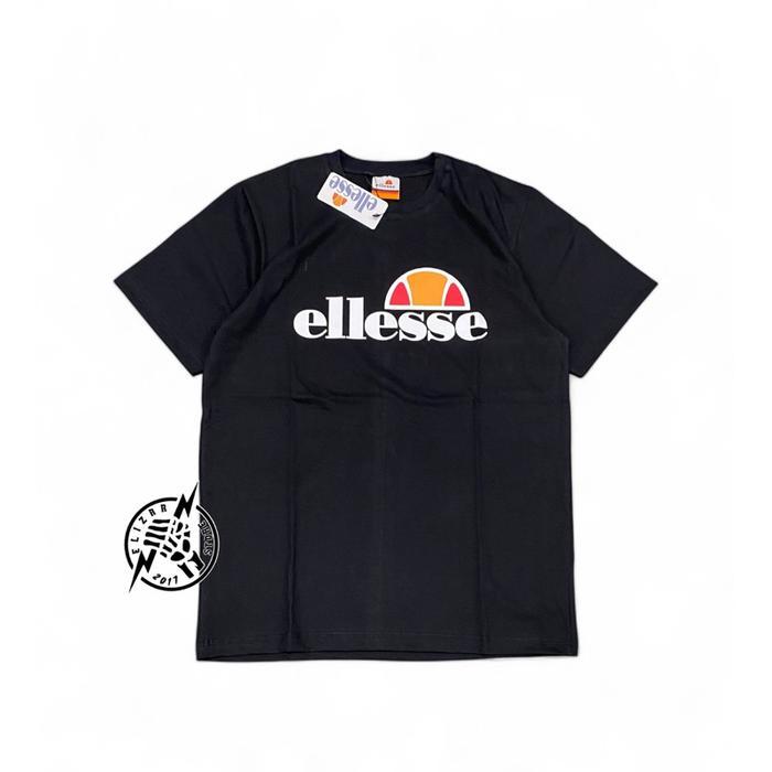 (COD) Kaos T - shirt Pria TrendyKAOS ELLESSE UNIShrkmchkasv - Hitam, M