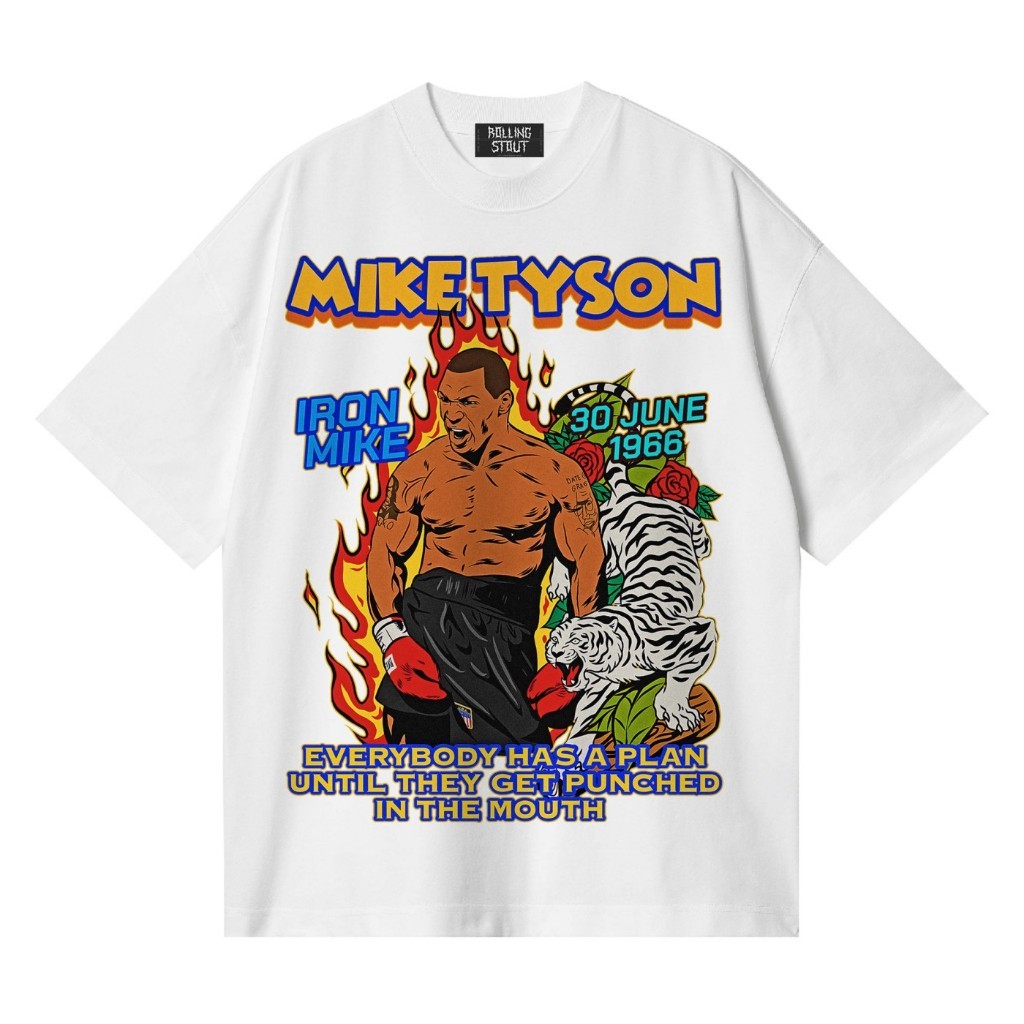 Rollingstout - Mike Tyson Vintage | KAOS Boxing | BAJU MUSIK Pria Wanita