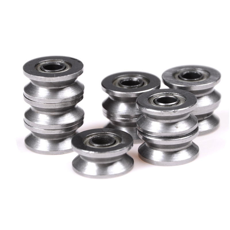 10pcs 4x13x6mm V624ZZ V Groove Roller Wheel Small Ball Bearings Pulley Wheels Bearing Wire Track Gui
