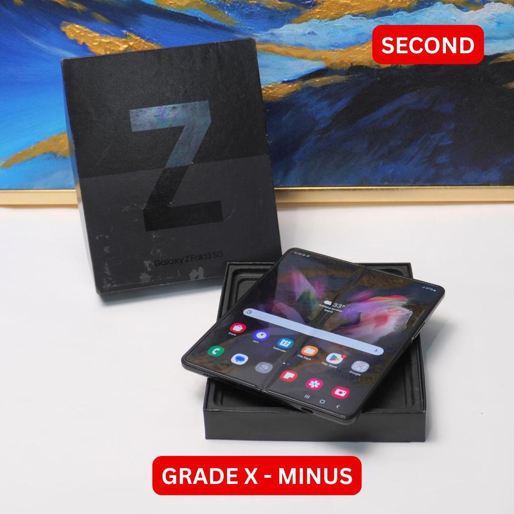 SAMSUNG Z FOLD 3 12/256 GB (5G) GRADE X - MINUS HP SECOND ORIGINAL SINAR MUTIARA CELL