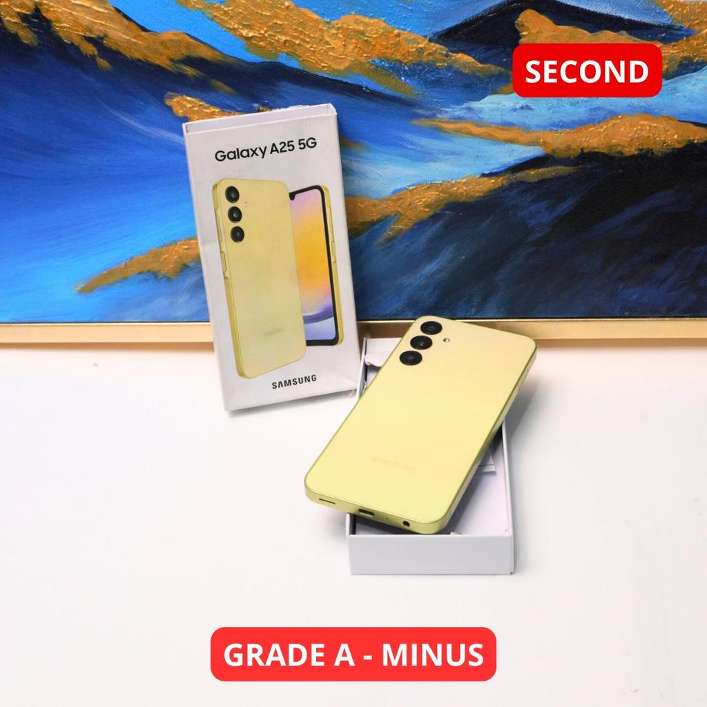 SAMSUNG A25 8/256 (5G) GRADE A - MINUS HP SECOND ORIGINAL SINAR MUTIARA CELL