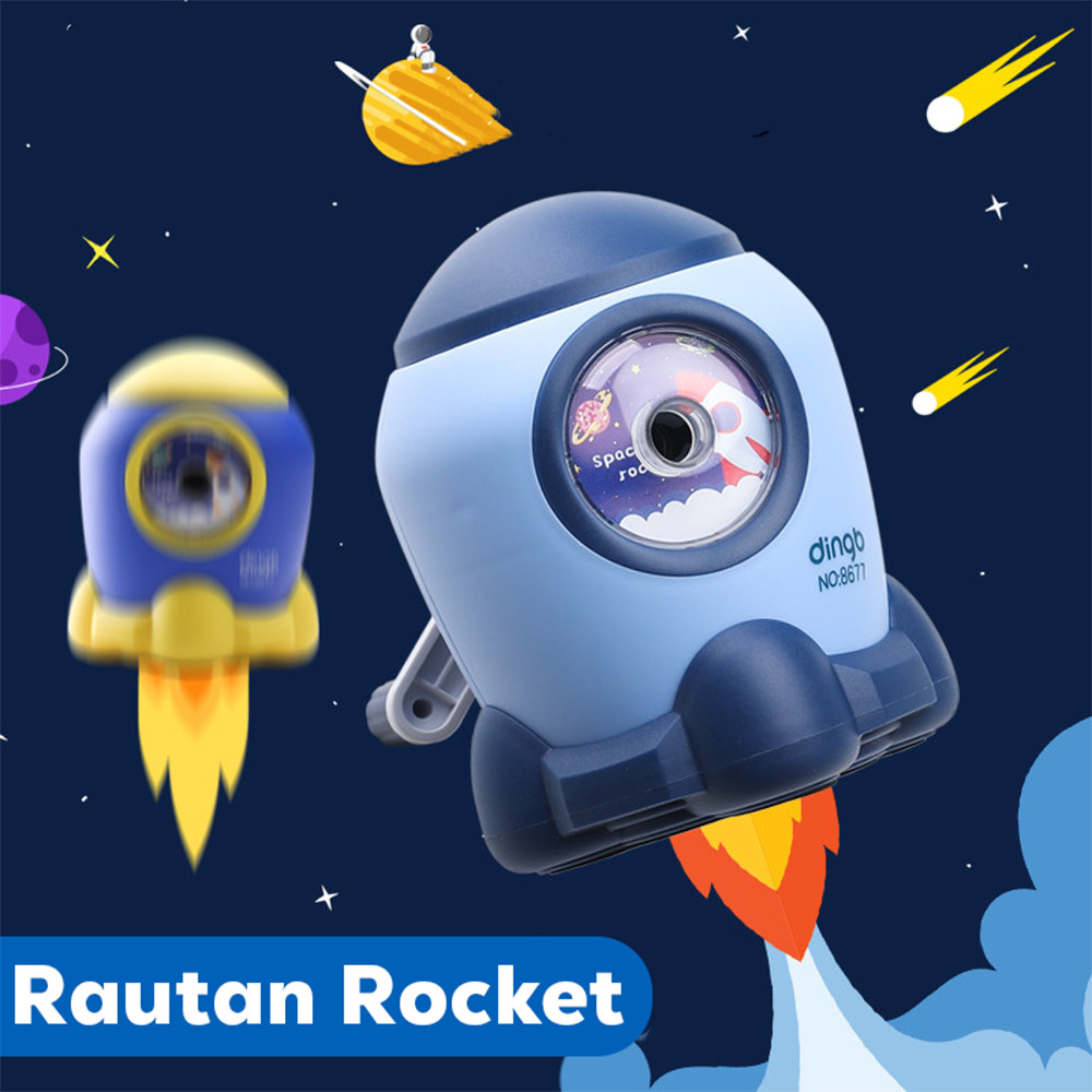 BOBOMART Sharpener Rautan Serutan Putar Dingb Rautan Karakter Lucu Roket Mobil Sparta Rusa