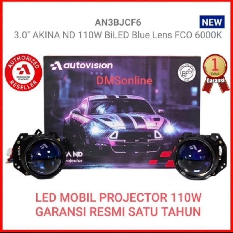 Biled Projector 3" Akina Nd 110W Blue Lens Autovision Projector 3 Inch
