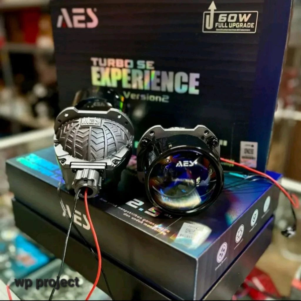 Biled Terbaru Turbo Experience v2 70 Watt 2,5 inch Merk AES BULLAES Blue Lens Double Emitter Taiwan 