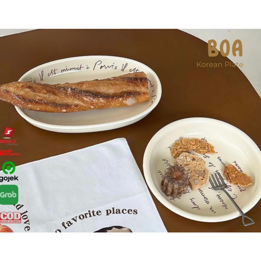 Korean Aesthetic Plate / Piring Korea Aesthetic / Piring Korea Keramik / Piring Estetik