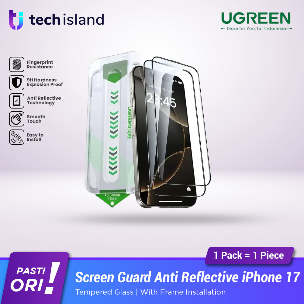 Ugreen Tempered Glass Anti Reflective Clear Anti Spy Privacy for iPhone 17 Pro 17 ProMax