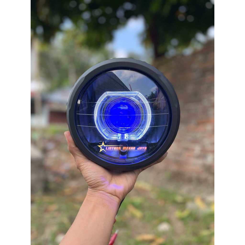 Reflektor lampu depan CB150 VERZA 2018-2020 custom LAMPU BILED ALA-ALA ukuran 4,5 inc