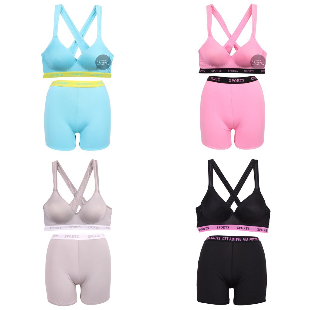 Sport Bra Set ZYR 6772   |  Muat Size  32-34 Cup C | All Size