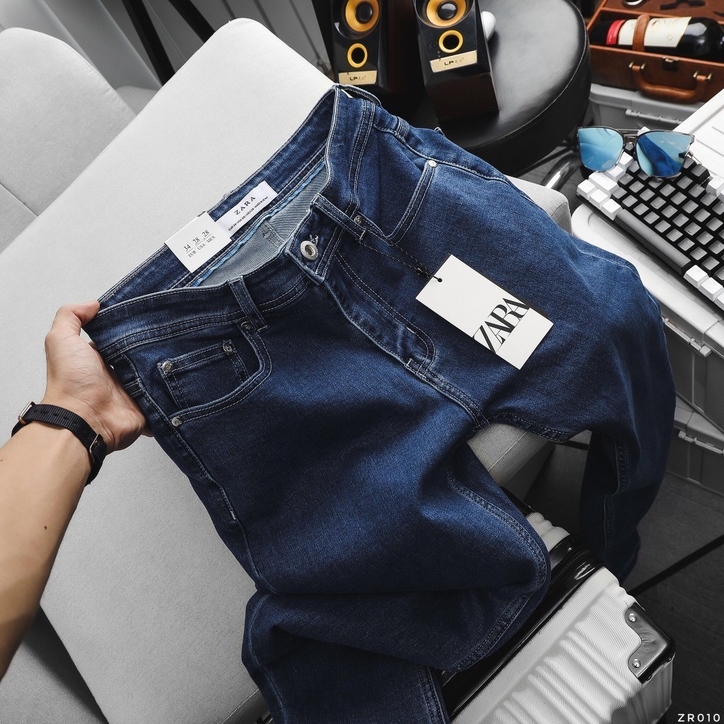 12-12 Celana Men's long jeans, men's jeans made of genuine denim fabric, slim fit form to flatter th