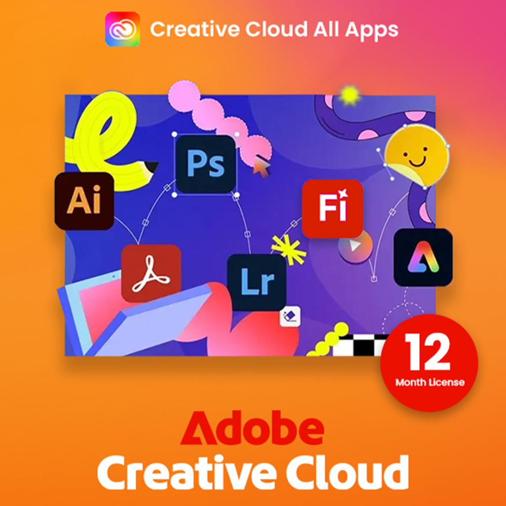 Adobe Creative Cloud Pro All Apps CC | PC Mac Android Iphone Ipad | Generative AI Firefly | Langgana