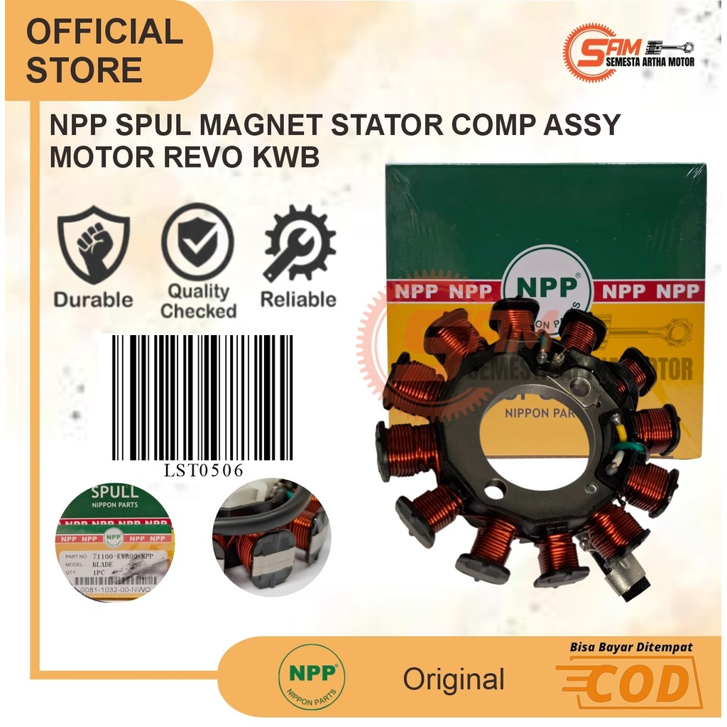 NPP Spul Blade Revo 110 Karbu Stator Comp Assy KWB Spull Magnet Pulser Motor Honda