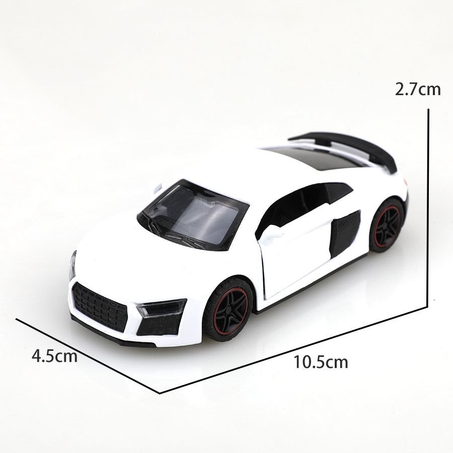 (bagged)1:43 R8 Racing Car, Alloy Model Car, Simulated vehicle, children alloy car, boy's toy model,