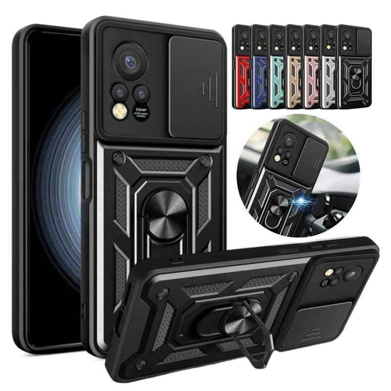 CASE INFINIX HOT 11 PLAY / HOT 11S NFC  MILITARY CASE ARMOR SLIDE RING CASE STANDING HOLDER
