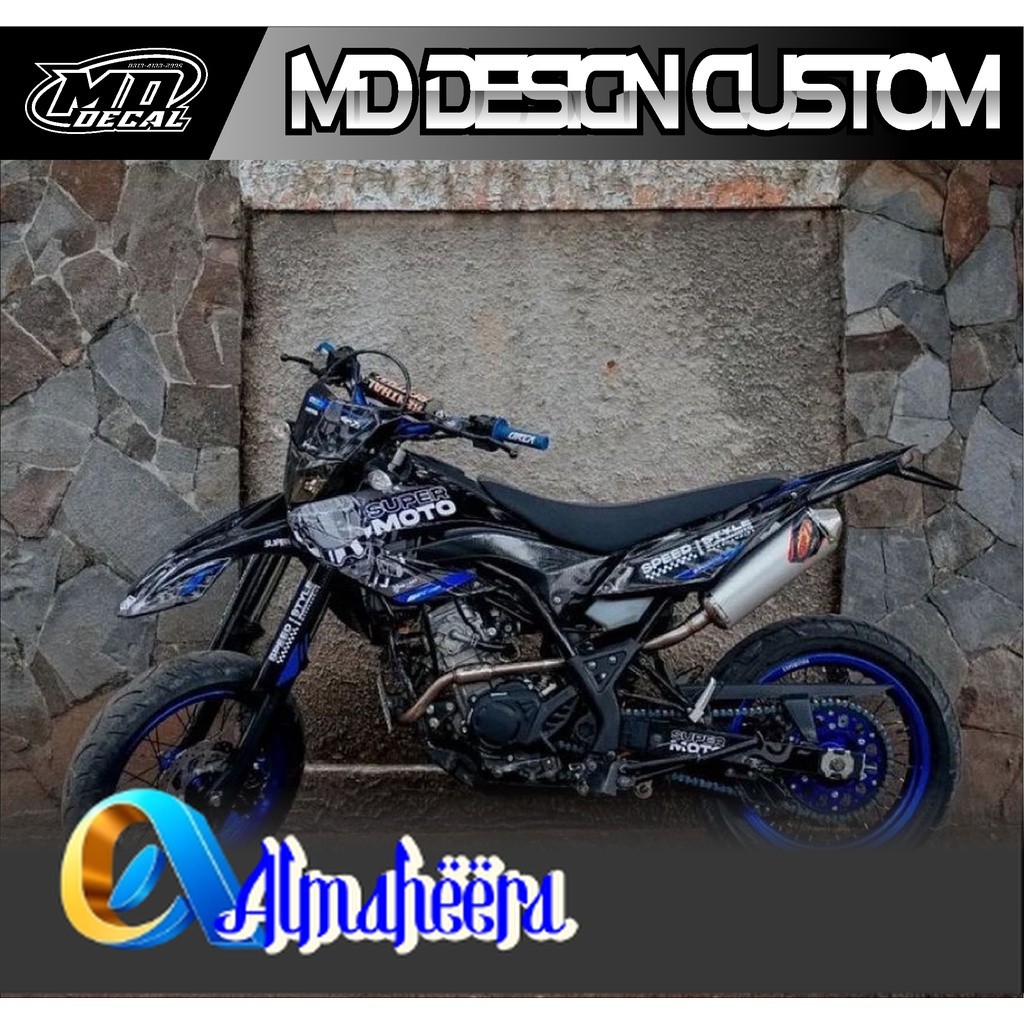 0563 Sticker Variasi WR 155 Supermoto - Bebas Request Desain ( COD ) - Stiker Decal WR 155 Terbaru G