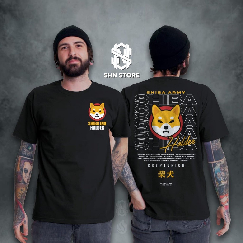 Tshirt Kaos Crypto Shiba Inu Baju Shiba Inu Kaos Cryptocurrency