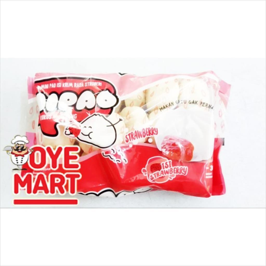 MIPAO RASA STRAWBERRY 510 GR ISI 30PCS / BAKPAO / FROZEN FOOD