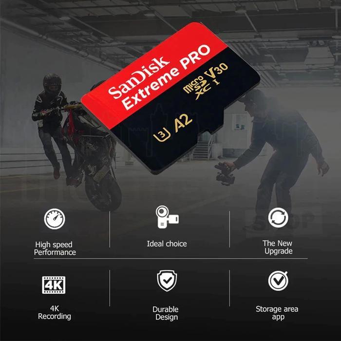 Sandisk Extreme Pro High Endurace MicroSD MicroSDXC Card V30 U3 Class 10 100 140 150 200MB/s 64 128 