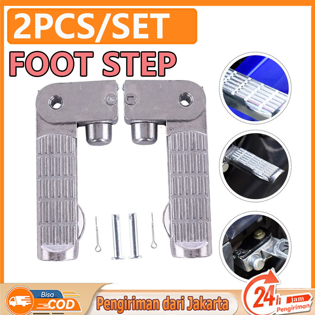 Foot Step Depan Lipat Pijakan Kaki Depan Universal Sepeda Listrik 1 Set Pijakan Kaki Depan Sepeda Li