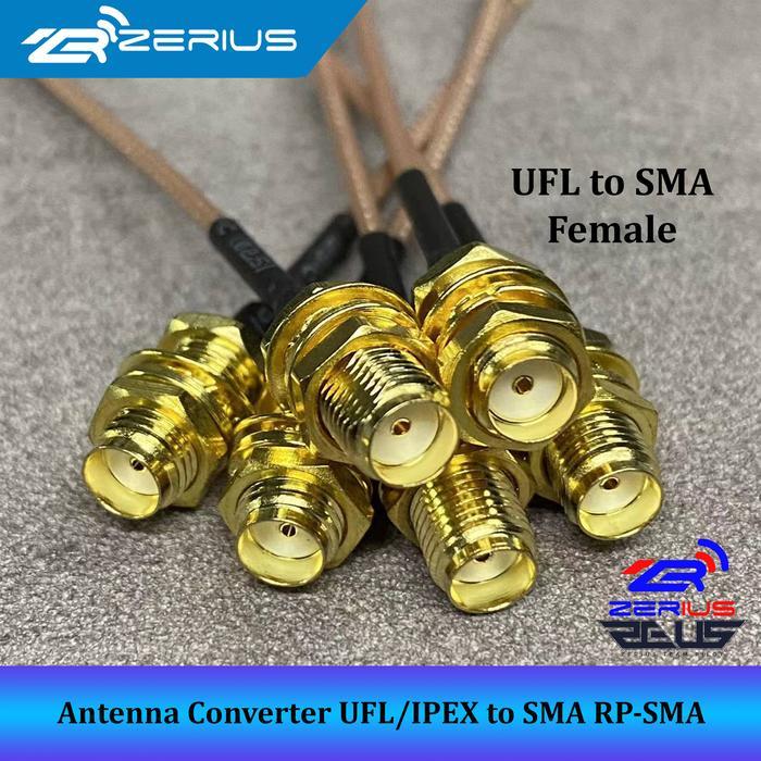 BYTEWORLD Pigtail Antenna Converter IPEX UFL to SMA RP-SMA Female - UFL to SMA, 7cm