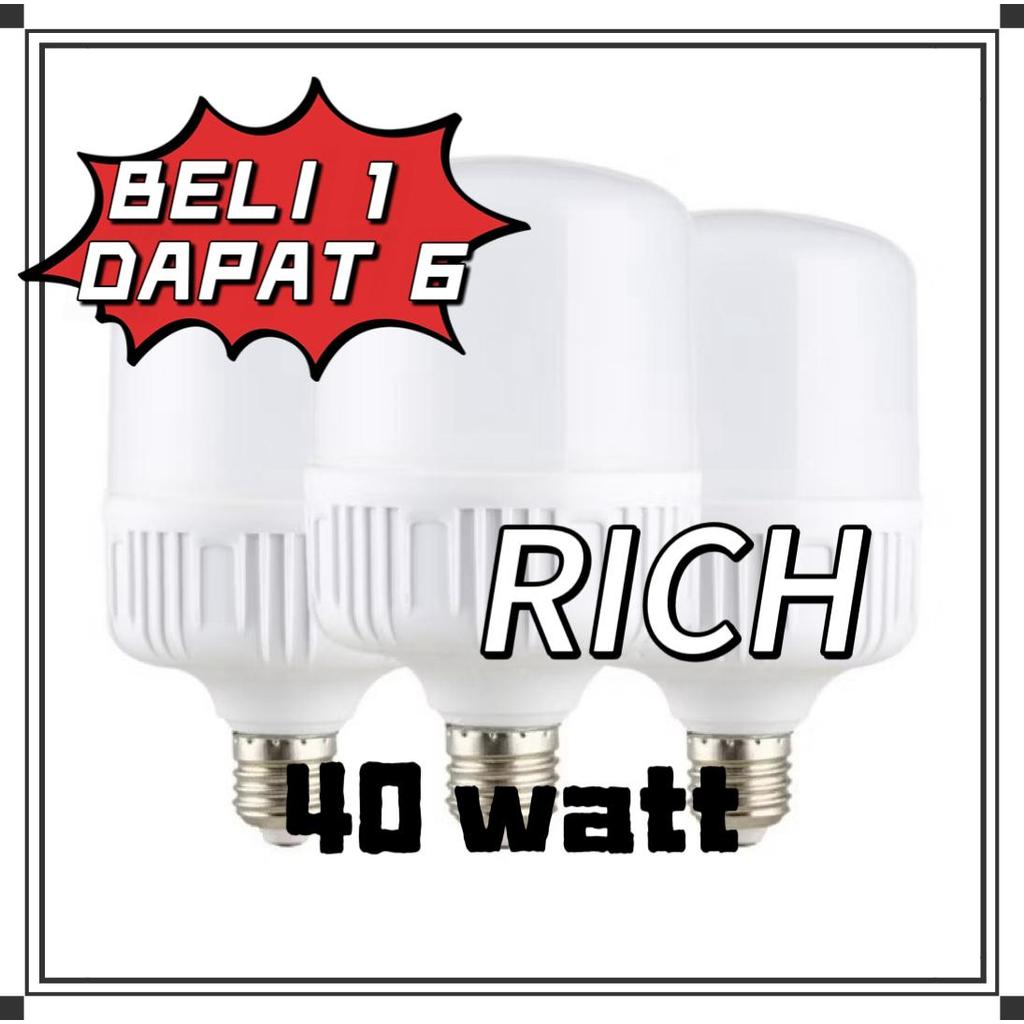 Promo Beli 1 Dapat 6 Lampu Led Jumbo 40Watt