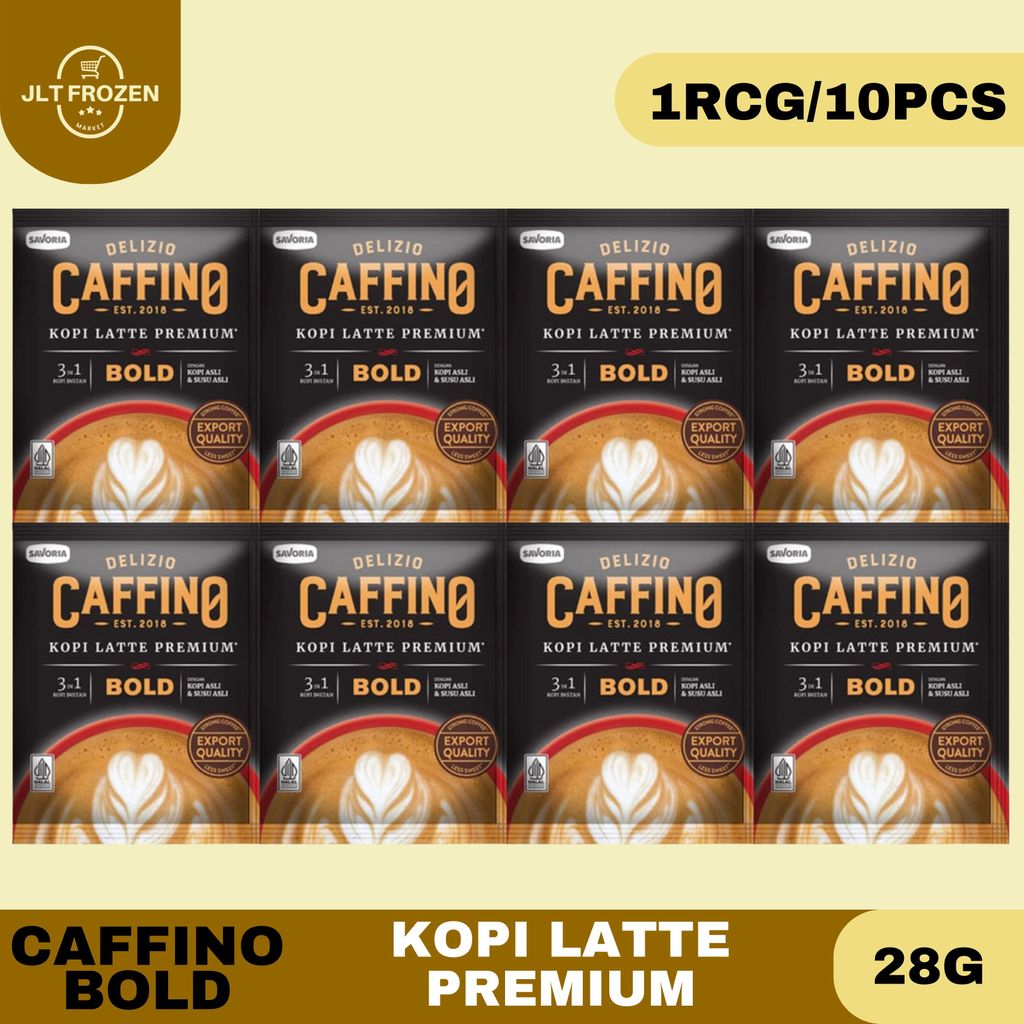 Caffino Bold Kopi Latte Premium 28g - 1RCG/10PCS / 3IN1 Premium Coffe Latte / Kopi Asli & Susu Asli 