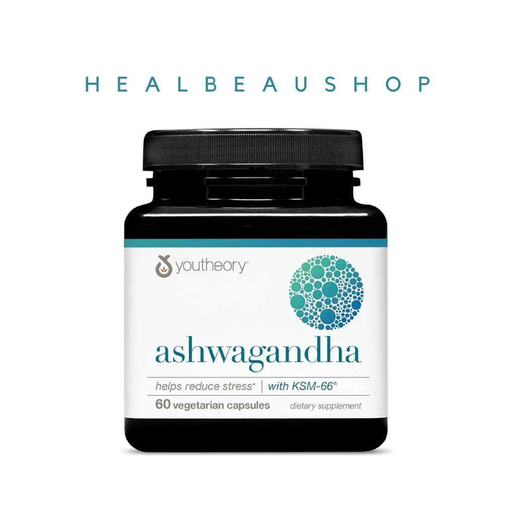 Youtheory Ashwagandha Help Reduce Stress with KSM-66 60Vcaps