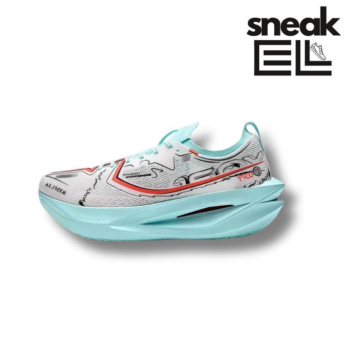 Xtep 160X 7.0 Pro White Blue Original Sepatu Lari Pria/Running Shoes 975419110044