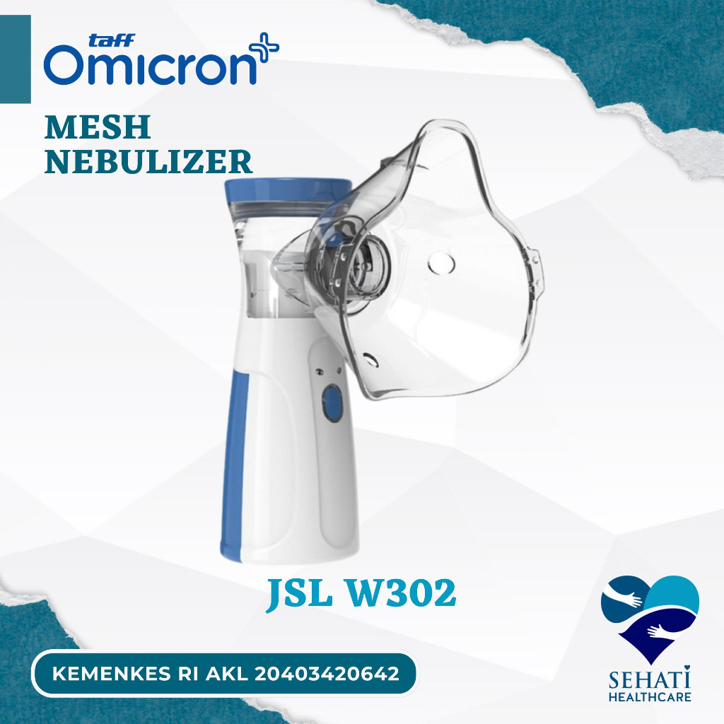 Mesh Nebulizer Alat Uap Bantu Pernafasan Compressor Nebuliser Portable Medis Kesehatan