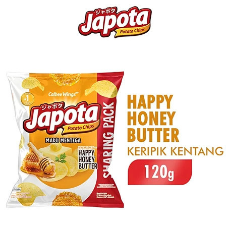 HM Japota Keripik Kentang Madu Mentega Happy Honey Butter 120g Potato Chips