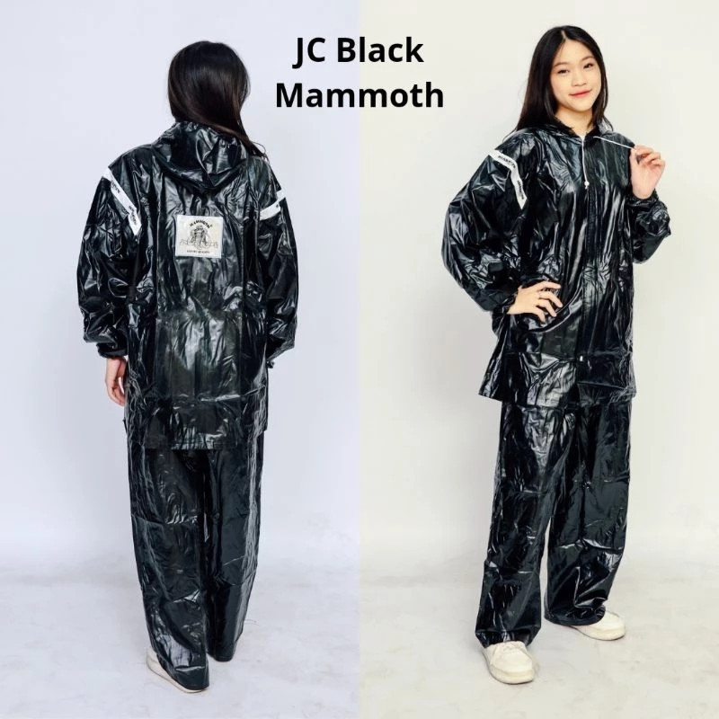 RUMARUMA - Jas hujan BLACK Jaket Celana MAMMOTH
