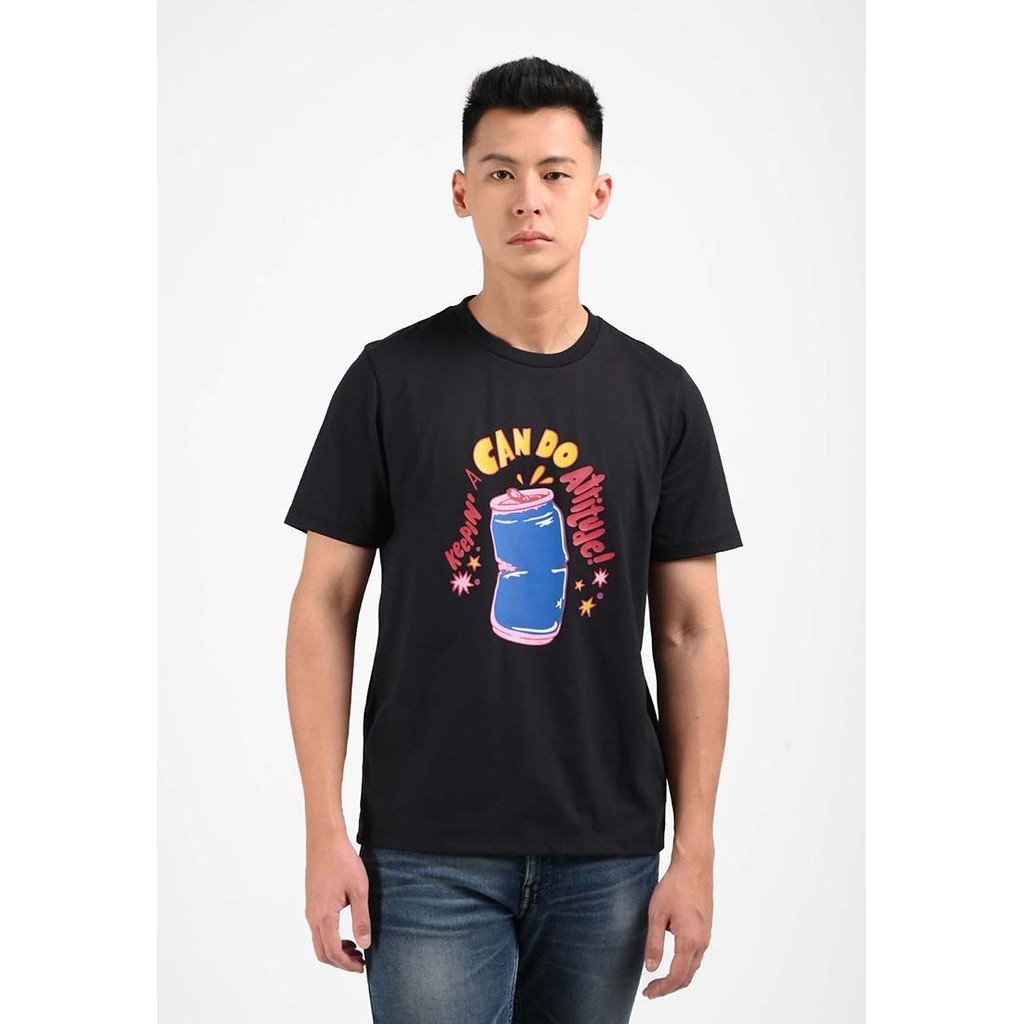 Manzone Kaos Lengan Pendek Pria DINO - Black