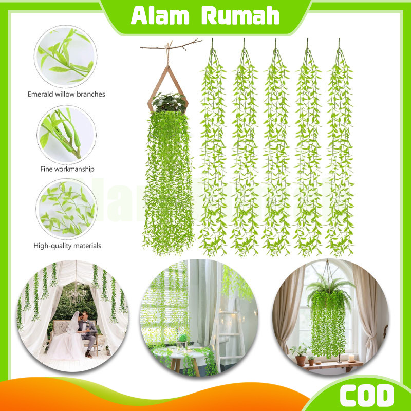bunga hoya artificial daun rambat gantung - bunga palsu dekorasi rumah minimalis estetik tahan lama/