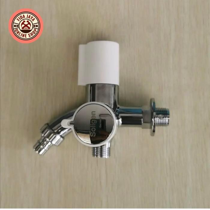 kran double soligen/kran shower soligen 1/2" /kran cabang plastik