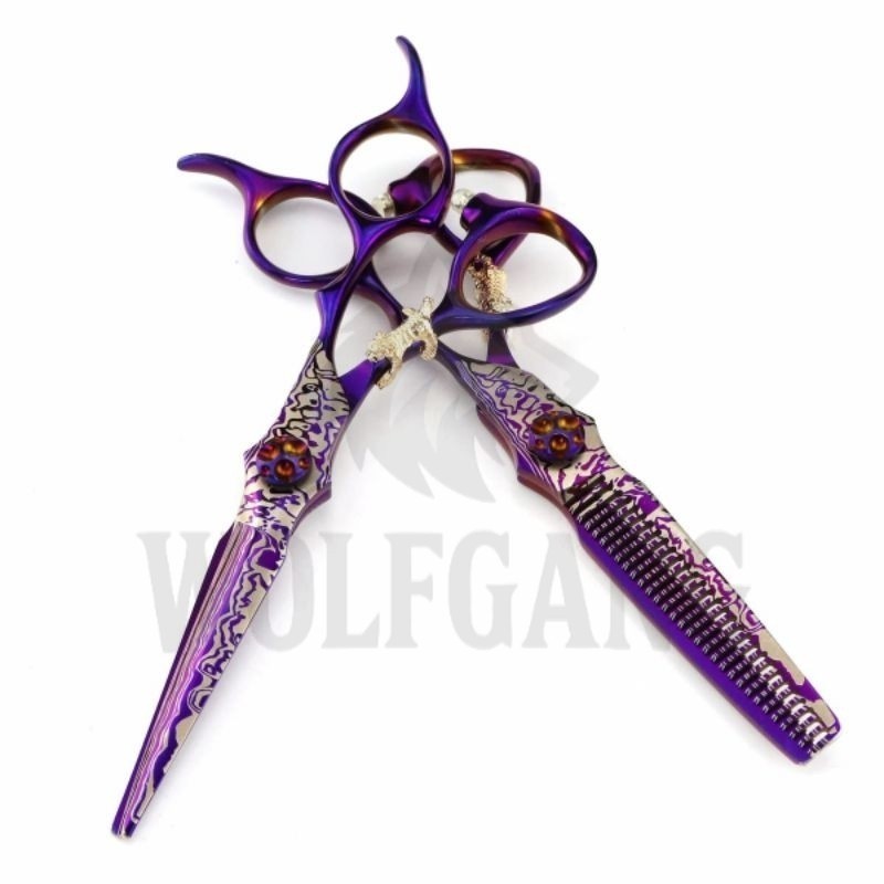 gunting rambut jepang original ,gunting rambut damaskus warna premium, gunting rambut profesional,gu