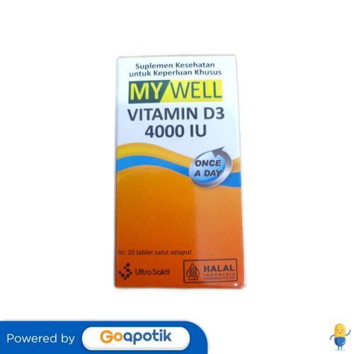 Mywell Vitamin D3 4000 Iu Botol 20 Tablet