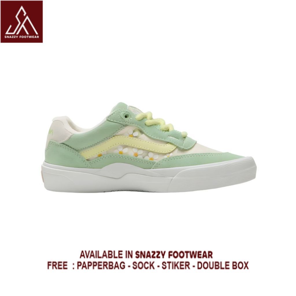 Sepatu Sneakers Vans Skate Wayvee Brighton Zeuner Pastel Green 100% Original Unisex