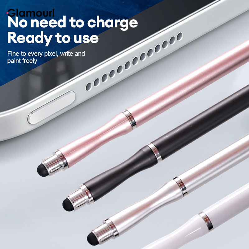 Stylus pen universal double head pencil Pena Sentuh Pinggang Kecil Pena Tulis Tangan Kepala Ganda Pe