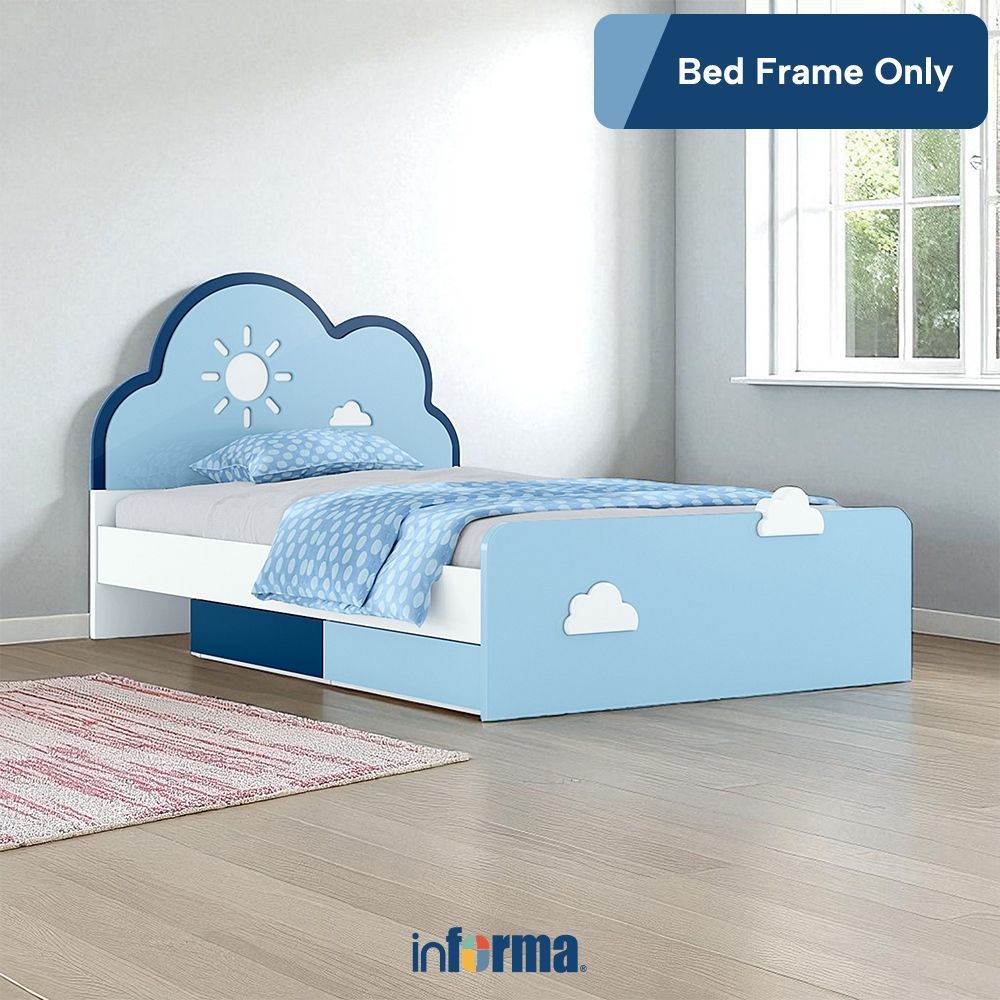 Informa 120X200 cm Tempat Tidur Anak - Biru Kids Bedroom Furniture Kamar Tidur Set Tempat Tidur Laci
