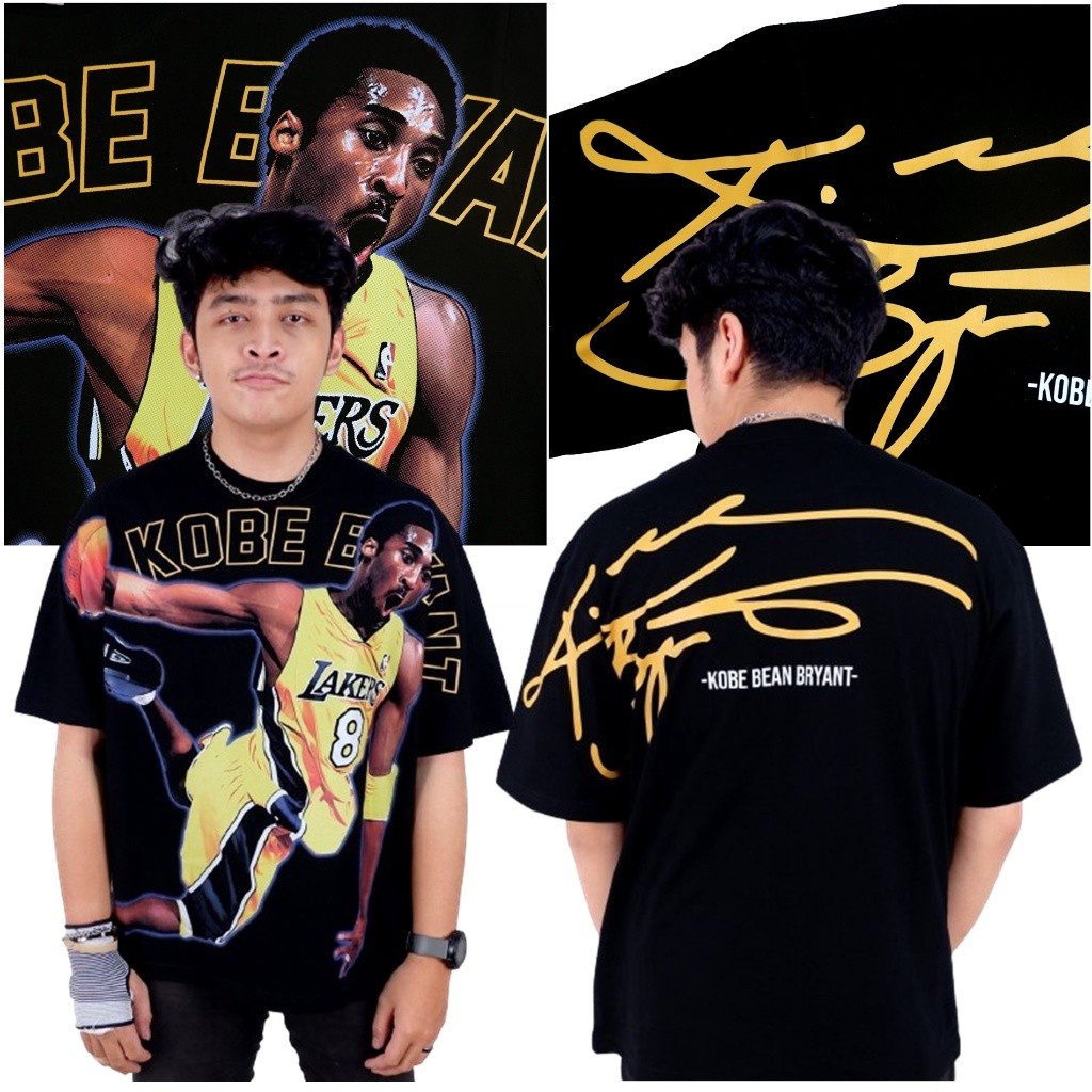 (COD) KOBE BRYANT Signature Full Print AOP NBA Basketball Sport T-shirt Bootleg Vintage Oversize